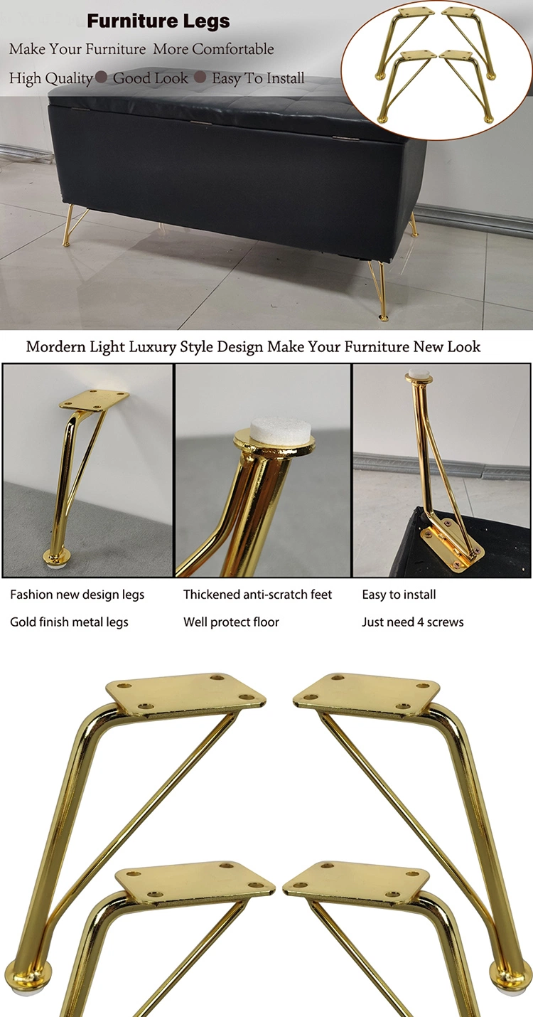 Custom Hardware Metal Furniture Dining Table Legs Sofa Legs